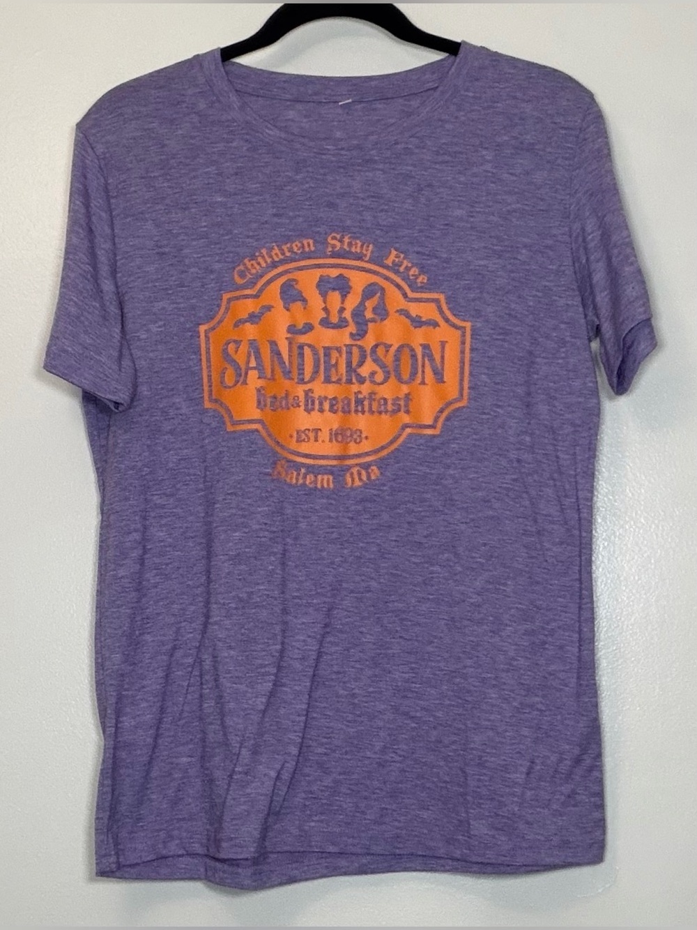 Hocus Pokus Logo Graphic Tee - Purple with Orange Print